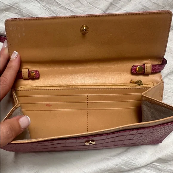 Kate Spade Pink Crocodile-Embossed Clutch - Picture 4 of 4